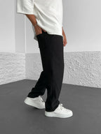 Heren Geribde Comfort Broek