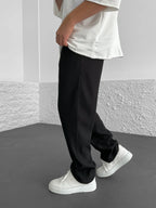 Heren Geribde Comfort Broek