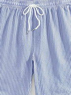 Heren Gestreepte Korte Broek met Elastische Tailleband