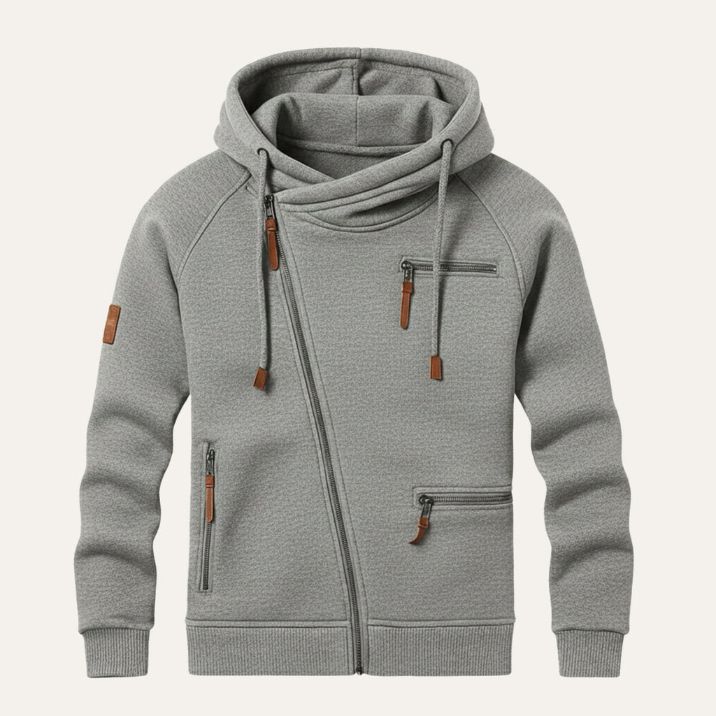 Heren Asymmetrische Hoodie Jas