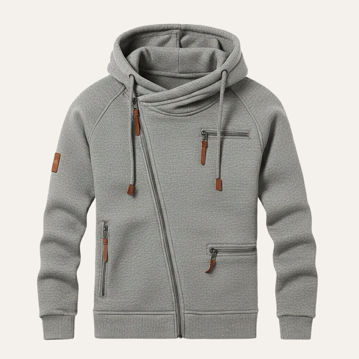 Heren Asymmetrische Hoodie Jas