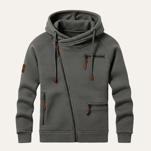 Heren Asymmetrische Hoodie Jas