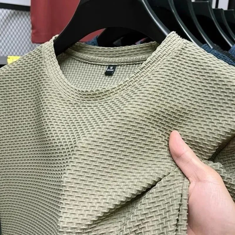 Heren Textuur Casual Overhemd