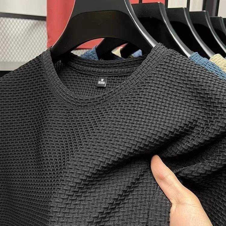 Heren Textuur Casual Overhemd