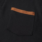 Heren Wafelstructuur Henley Trui met Borstzak