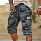 Heren Cargo Korte Broek met Camouflageprint en Elastische Taille