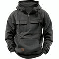 Heren Hoodie Jas met Halve Ritssluiting
